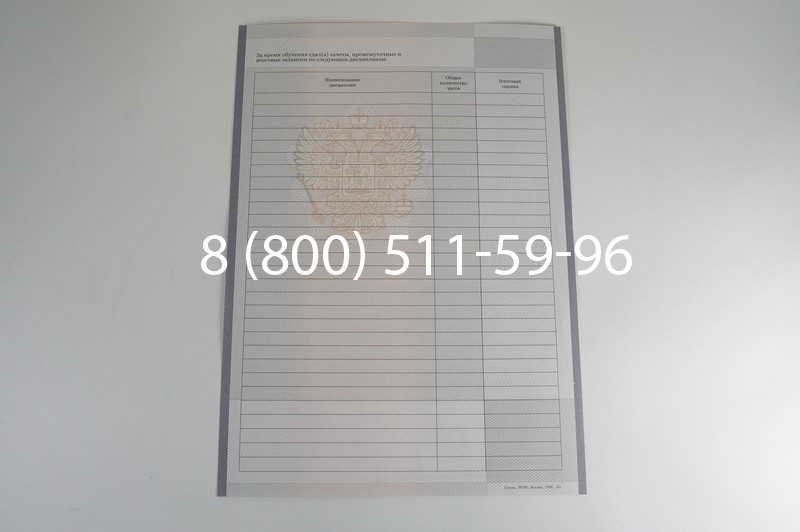 Заказать Академическая справка образца 2010-2011 год для колледжа в Краснодаре