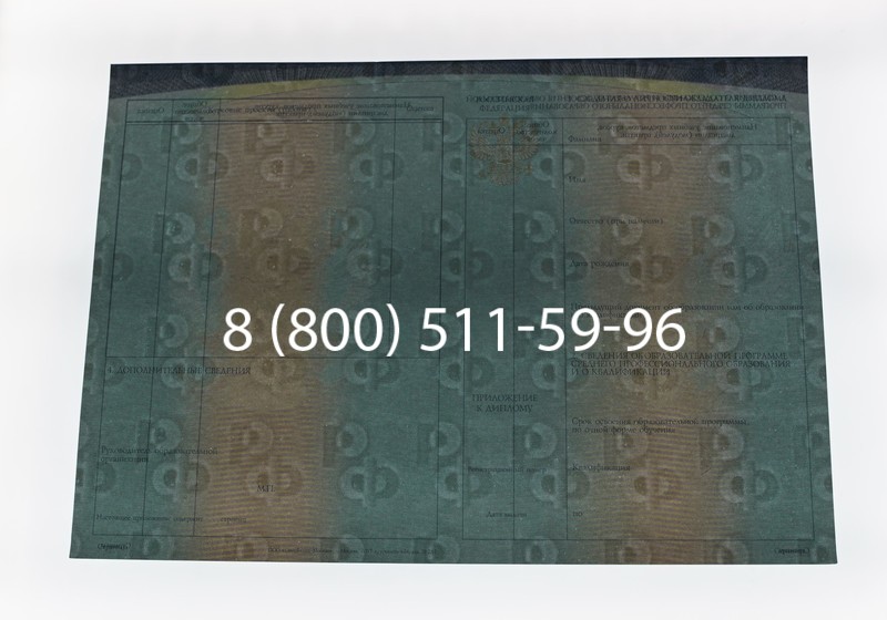 Диплом колледжа (Спецбланк) 2014-2026 года в Краснодаре